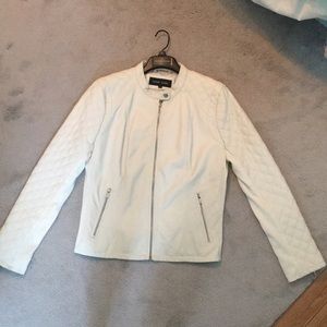 Black River White Faux Leather Jacket.